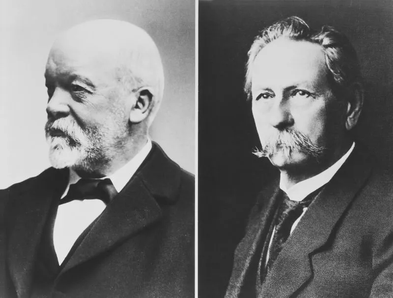Gottlieb Daimler en Karl Benz, oprichters van Mercedes-Benz