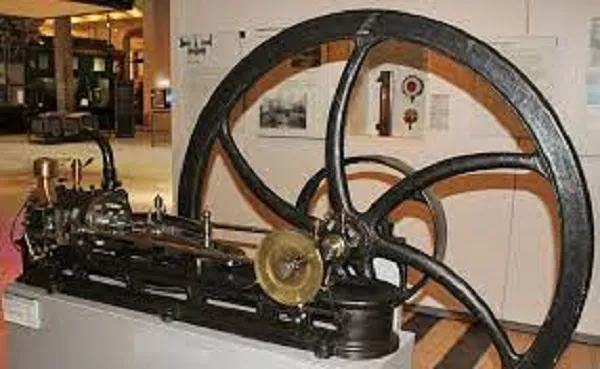 Gottlieb Daimler's snelle verbrandingsmotor, 1883
