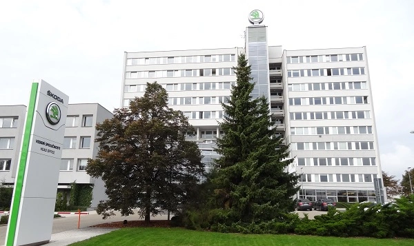 Het hoofdkantoor van Skoda in Mladá Boleslav